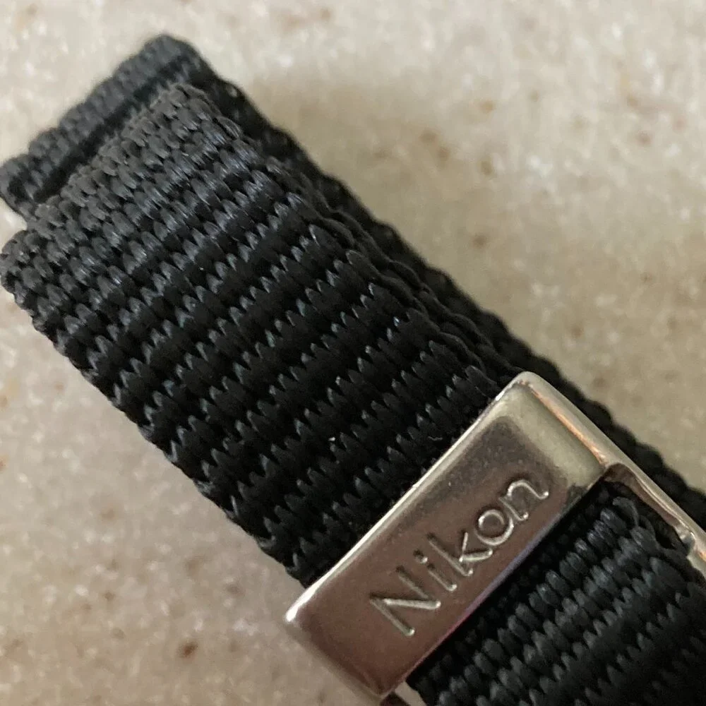 Vintage Nikon Black Nylon Camera Strap 3/8” Wide x 46” Long NOS